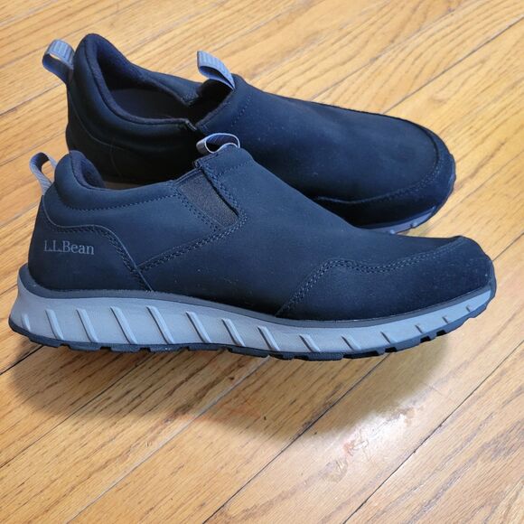 LL Bean Mens Black Suede Snow Sneakers Nwob Waterproof Shoes Sz 11 WIDE main image 8